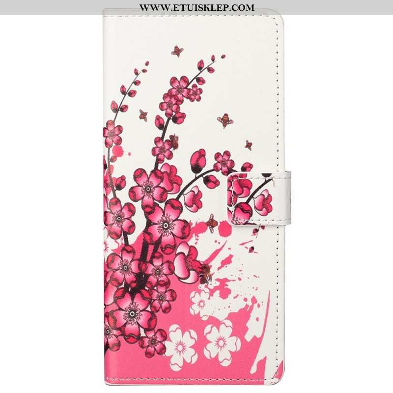 Etui Folio do Samsung Galaxy M23 5G Tropikalne Kwiaty